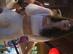 Light_blue_halter_dress_strolling_around Hot Japanese Babe's Fantasy-Craving Big Cock Pleasure!