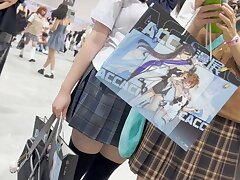 KFC_skirt_over_the_knee_socks_light_blue_underwear Japanese Goddess in Stockings-Seductive Pussy Drilling Fantasy